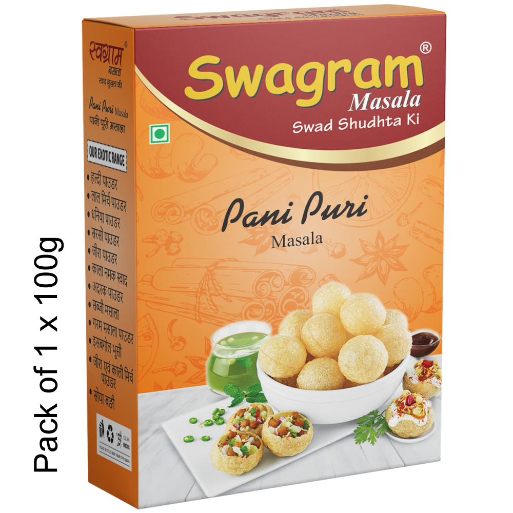 100g PANIPURI MASALA (Pack of 1) | Grade 1 Best Quality SPICES of SHUCHI SWAGRAM | GOLGAPPA MASALA