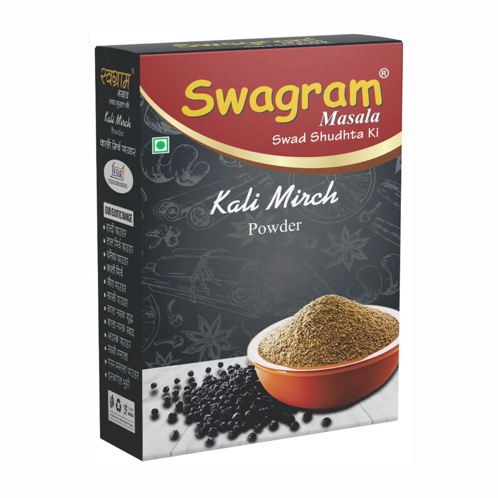 100g SWAGRAM BLACK PEPPER / KALI MIRCH POWDER | Delicious & Aromatic | Natural | Pure & Fresh