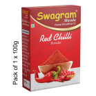 100g RED CHILLI / LAL MIRCH POWDER (PACK OF 1) GRADE 1 BEST QUALITY OF SHUCHI SWAGRAM